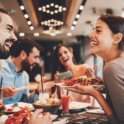 Invisalign Patient in Barker Road Brookfield out with friends