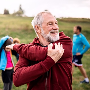 Senior man enjoying a healthy lifestyle
