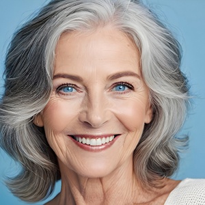 Portrait of older woman with beautiful teeth